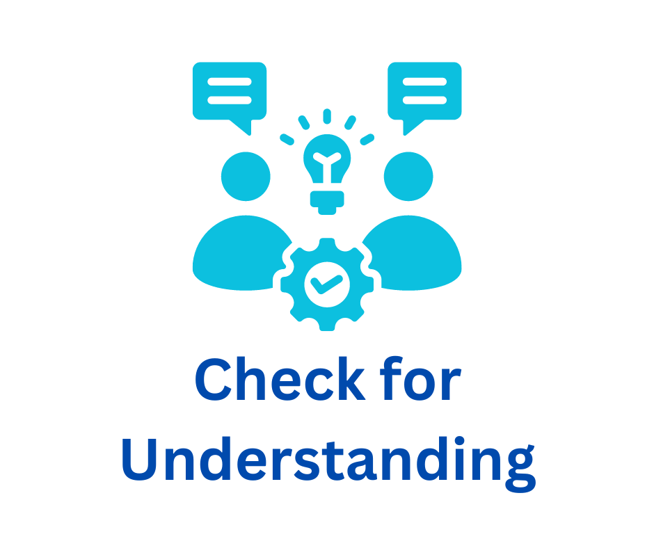 teaching framework check for understanding